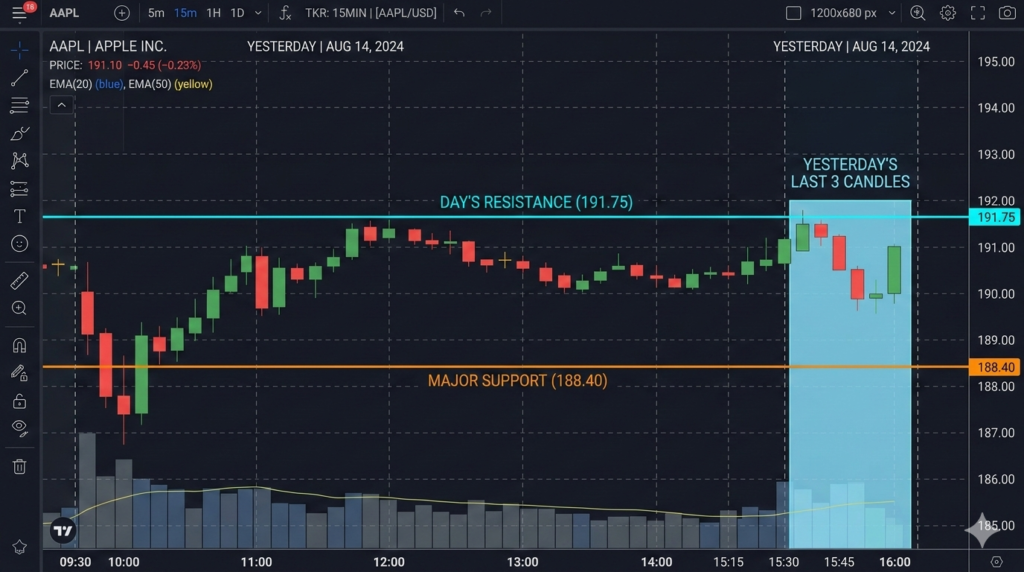 Previous Day Last 3 Candle Strategy